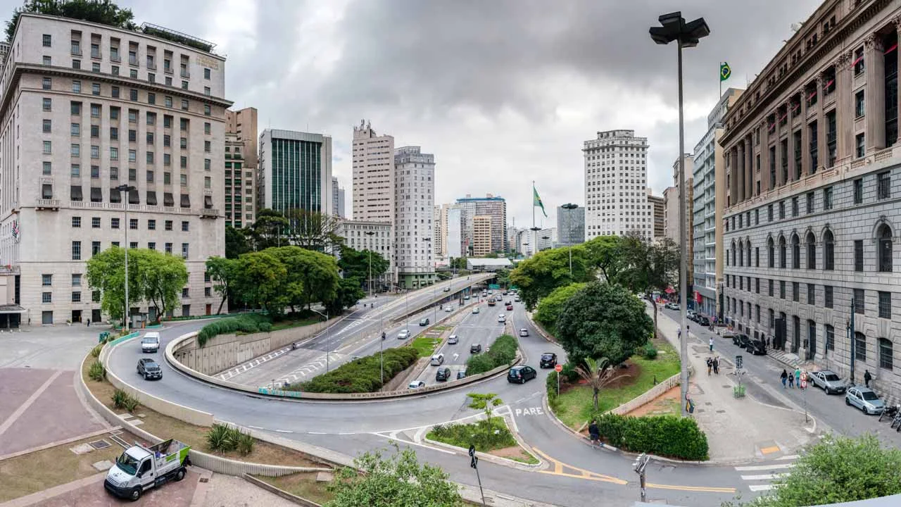 Vale do Anhangabaú no Centro Histórico de São Paulo